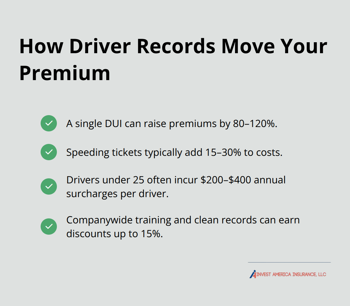 Key driver-related factors that raise or lower Nevada commercial auto premiums - commercial auto insurance las vegas