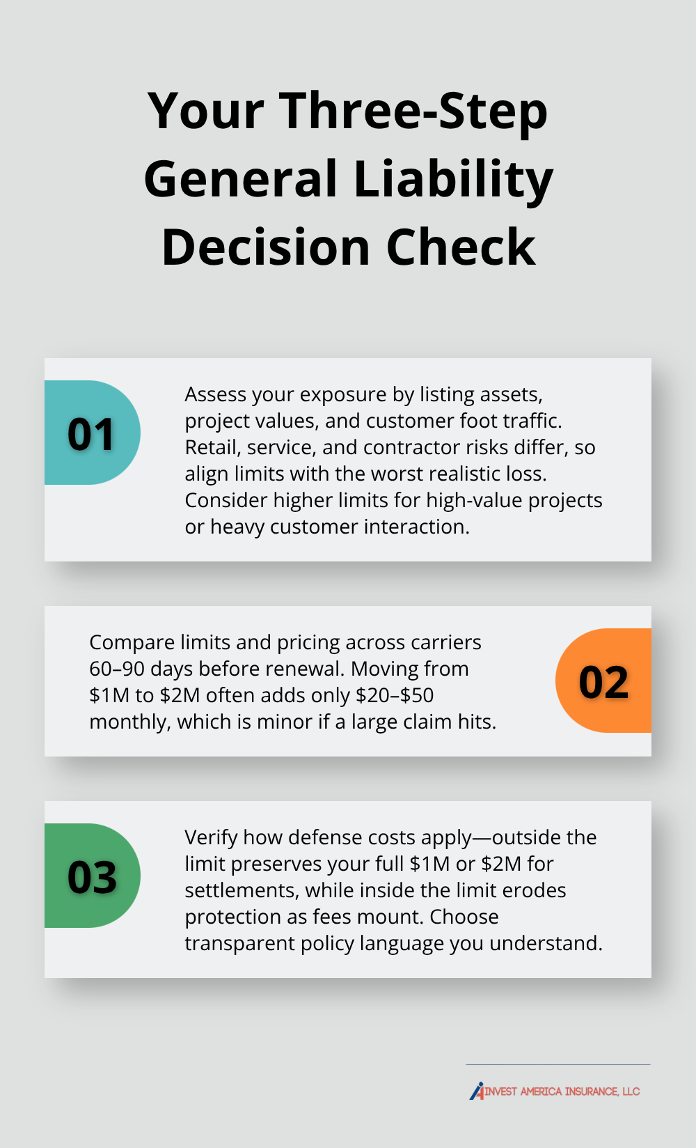 Three-step guide to assess exposure, compare limits and quotes, and verify defense costs for Nevada businesses - general liability insurance nevada