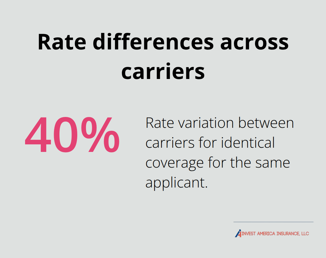 Percent variation in life insurance quotes among U.S. carriers - life insurance for seniors over 60